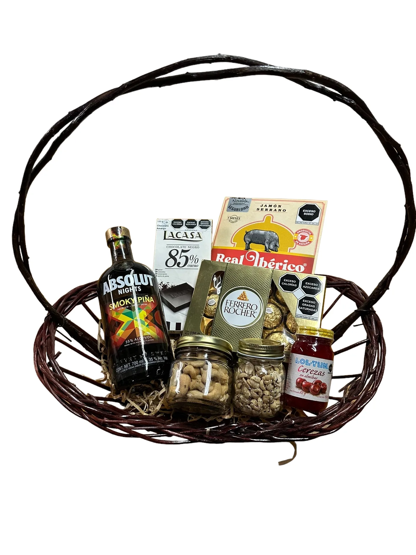 Canasta navideña de la línea de canastas de regalo